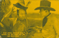 Buck Jones, Two-Gun Man, Scares the Hat Right Off the Bad Man's Head