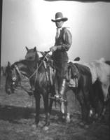 Guy Weadick. Mounted pose, Canadian Rodeo Producer.