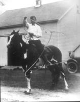Will Rogers roping at Fred Stones Amityville, Long Island, N.Y.