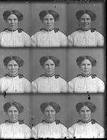 [Carte de Visite multiple portraits of young Female adult]