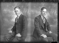 Double portrait of a young Man, D.L. Winsett, sitting