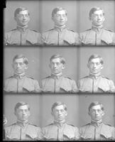 [Carte de Visite multiple portraits of young Male Oklahoma A&M Cadet]