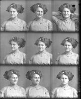 [Carte de Visite multiple portraits of young Female adult]