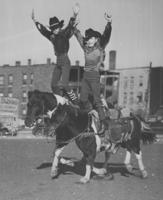 [Virginia and Dixie Reger Trick Riding]