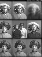 [Carte de Visite multiple portraits of young Female adults]