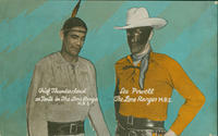 Chief Thundercloud as Tonto and Lee Powell in "The Lone Ranger"
