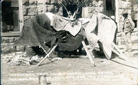 Improvised Tent, Court House Lawn After Cyclone, Apr. 12/27, Rock Springs, Tex.