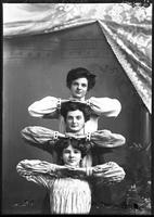 [Single portrait of three young Females in a Butterfly pose]