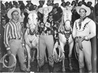 Trick ropers at Madison Square Garden - late 30's or early 40's. Goodrich, Eskew, & Brady