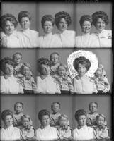 [Carte de Visite multiple portraits of Family. Grandmother,Mother, & Sons]