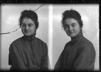 Double portrait of a young Female, Opal Taylor , sitting