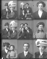 [Carte de Visite multiple portraits of young Male and Female adults]