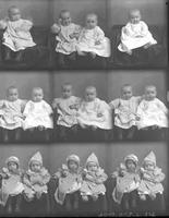 [Carte de Visite multiple portraits of two Infants sitting]