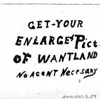 Get Your Enlarge of Pict. Of Wantland No Agent Necesary [sic] [Wantland Advertisement]