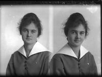Double portrait of a young Female, Opal Taylor, sitting