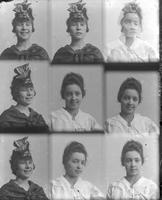 [Carte de Visite multiple portraits of young Female adult]