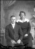 [Single portrait of two young people]