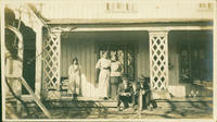 [Agent's House, Ft. Simcoe, Washington] Sally Charley, Mrs. Landis, Miss McKinney, Dr. Landis�