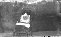 [Single portrait of a child in carriage]