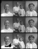 [Carte de Visite multiple portraits of Families. Mother & Son]