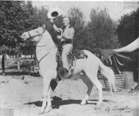 Cy Compton with JE Ranch Rodeo 1941
