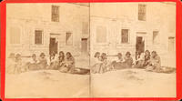 Indian Council, by Indians in native costume, confined in Fort Marion, St. Augustine, Florida