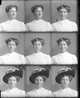 [Carte de Visite multiple portraits of young Female adult]