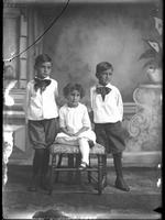 [Single portrait of two young Boys and one young Girl]