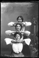 [Single portrait of three young Females in a Butterfly pose]