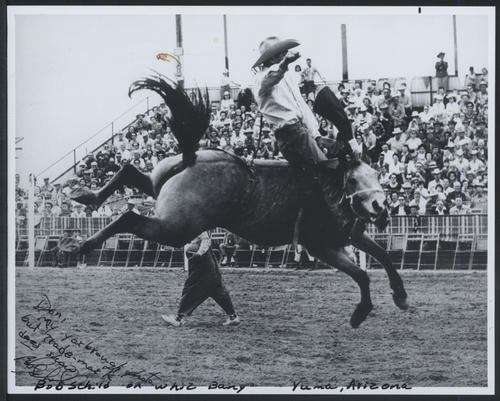Bob Schild Blackfoot Idaho Top rough stock rider in 50s and 70s; Now owns B &amp; B Leather in Blackfoot