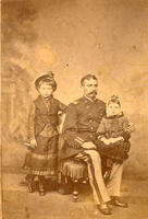 Jessie A. Chance, Canton - Ohio [Indian War officer seated with two children]