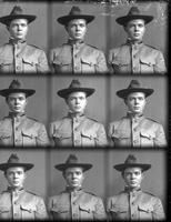 [Carte de Visite multiple portraits of young Male Oklahoma A&M Cadets]