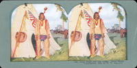 Gray Eagle and His Lodge.  Sioux Brave.