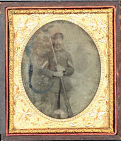 [Indian Wars-era soldier with trapdoor rifle]