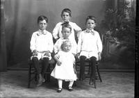[Single portrait of five children]