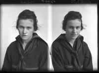 Double portrait of a young Female, Mildred Turner, sitting