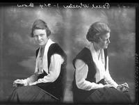 Double portrait of a young Female, Pearl Wheeler, sitting