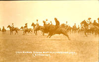 Jack Burns Riding Buffalo, Cheyenne, Wyo.