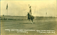 Harry Walters Wins Championship Trick Riding Contest, Cheyenne, Wyo., 1919
