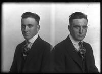 Double portrait of a young Man, J.B. Freeman, sitting