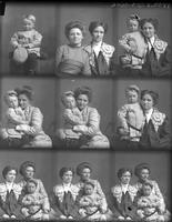 [Carte de Visite multiple portraits of Family. Grandparent, Mother, & Son]