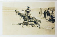 Elko Rodeo, 1915 [Cowgirl saddle bronc contest]
