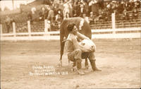 Bobby Burke Bulldogging, Roundup, Seattle