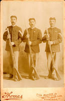 [Three soldiers with rifles]
