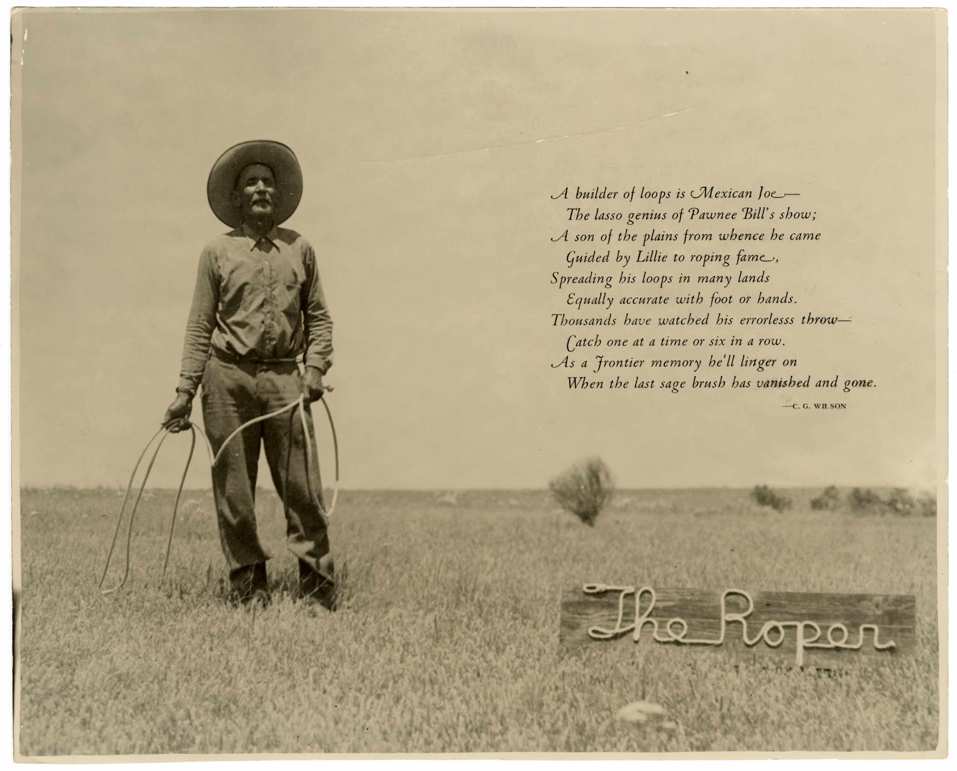 The Roper [and poem about Mexican Joe by C. G. Wilson]