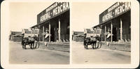 [Tom Mix Western town movie set with horses]