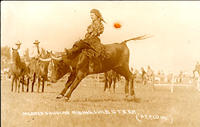 Mildred Douglas Riding Wild Steer