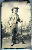 [Hunter with repeating rifle]