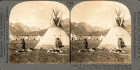 In the Village of Blackfeet Indians Near St. Mary's Lake, Glacier National Park, Montana