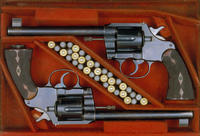 Cased Colt New Service Target Revolvers